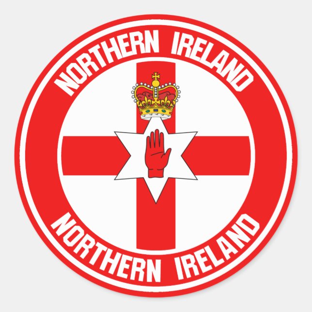 Adesivo Redondo Northern Ireland Round Emblem (Frente)