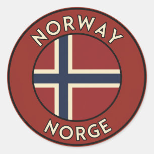 Adesivo Redondo Noruega Noruega