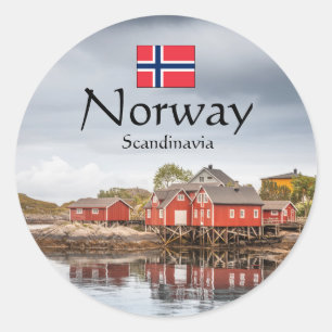 Adesivo Redondo Noruega Souvenir