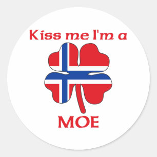 Adesivo Redondo Noruegueses personalizados beijam-me que eu sou