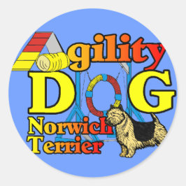 Adesivo Redondo Norwich_Terrier_Agilidade