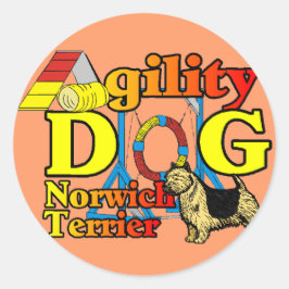 Adesivo Redondo Norwich_Terrier_Agilidade