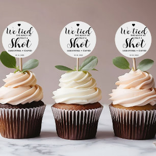 Adesivo Redondo Nós amarramos o nó Faça um Brinde Presente de Bebi