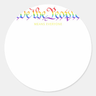 Adesivo Redondo Nós, as pessoas, significa que todos os Rainbow Or