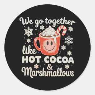 Adesivo Redondo Nós Combinamos Juntos Como Marshmallows de Cacau Q