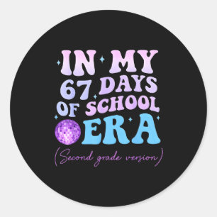 Adesivo Redondo Nos Meus 67 Dias De Era Escolar Versão Do Segundo