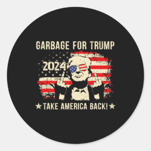 Adesivo Redondo Nós Não Somos Garbyge Votetrump 2024 Trump Support