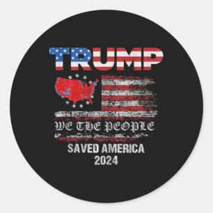 Adesivo Redondo Nós, O Pessoas Trump, Salvamos A América 47, Presi