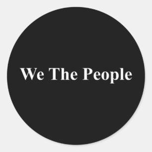 Adesivo Redondo Nós O Povo Estados Unidos Democracia Trump Protest