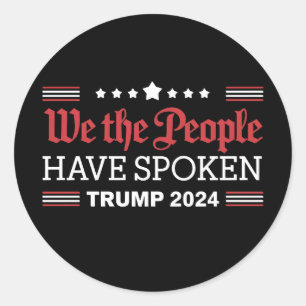 Adesivo Redondo Nós, O Povo, Falamos Trump 2024