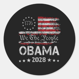 Adesivo Redondo Nós, O Presidente Obama Pessoas 2028, Vintage Us F