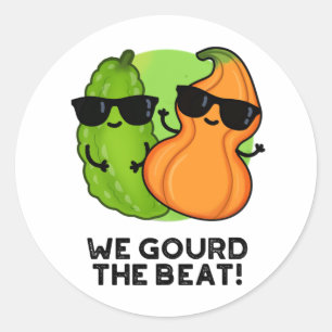 Adesivo Redondo Nós Ordenamos O Beat Cute Veggie Pun