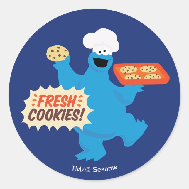Adesivo Redondo Nós Somos Foodies | Cookies frescos! (Frente)