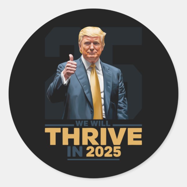 Adesivo Redondo Nós Vamos prosperar Em 2025! (Frente)