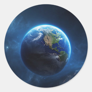 Adesivo Redondo Nossa casa de apphire no espaço