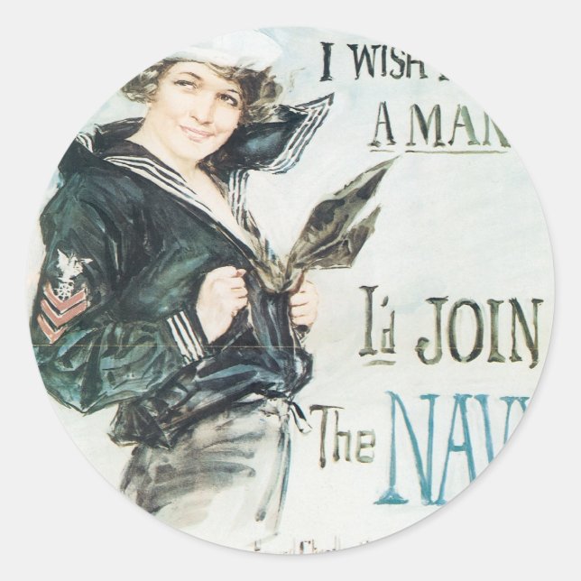 Adesivo Redondo Nossa! Eu queria ser um homem (Frente)