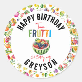 Adesivo Redondo Nossa festinha de segundo aniversário