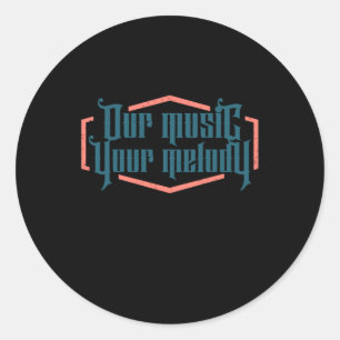 Adesivo Redondo Nossa Música Sua Melodia