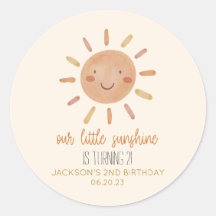 Nossa Pequena Festa de aniversário Amarela Sol