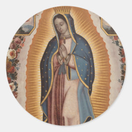 Adesivo Redondo Nossa Senhora Católica de Guadalupe México