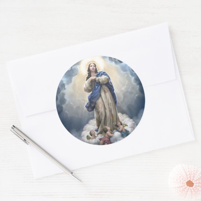 Adesivo Redondo Nossa Senhora da Assunção (Envelope)