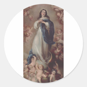 Adesivo Redondo Nossa Senhora da Conceição Imaculada