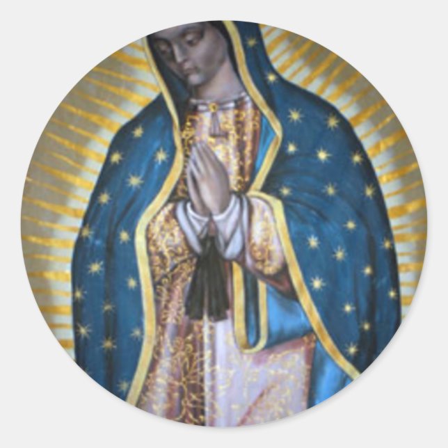 Adesivo Redondo Nossa Senhora de Arte de Guadalupe (Frente)