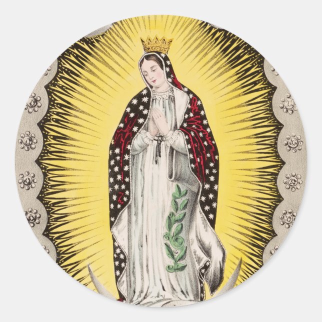 Adesivo Redondo Nossa Senhora de Guadalupe (Frente)