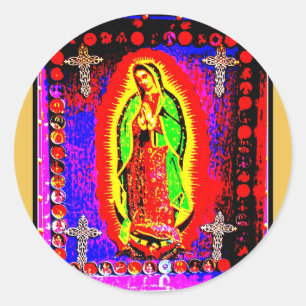 Adesivo Redondo Nossa Senhora de Guadalupe