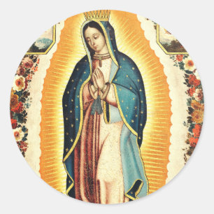 Adesivo Redondo Nossa Senhora de Guadalupe Arte Radiante