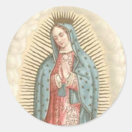 Adesivo Redondo Nossa Senhora de Guadalupe Católica México Religio