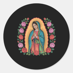 Adesivo Redondo Nossa Senhora De Guadalupe Sant Mary Impressão de