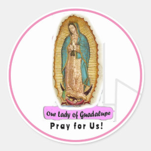Adesivo Redondo Nossa Senhora de Guadalupe Sticker