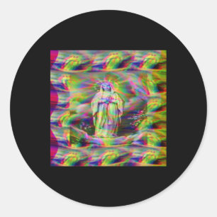 Adesivo Redondo Nossa Senhora de Lourdes Sticker