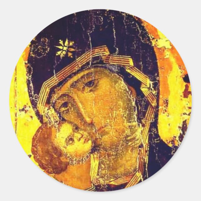 Adesivo Redondo Nossa Senhora de Vladimir (Frente)