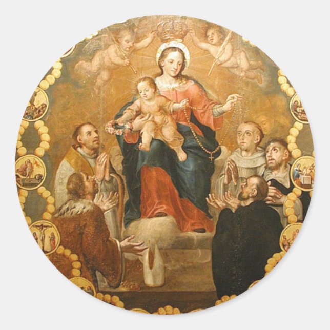 ADESIVO REDONDO NOSSA SENHORA DO ROSÁRIO (Frente)