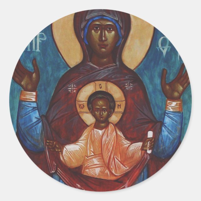 Adesivo Redondo Nossa Senhora do Sinal (Frente)