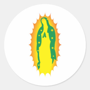 Adesivo Redondo Nossa senhora Guadalupe moderno