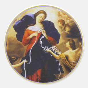 Adesivo Redondo Nossa senhora Untier dos nós