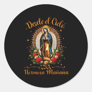 Adesivo Redondo Nossa Senhora Virgen De Guadalupe Santa Virgem Mar