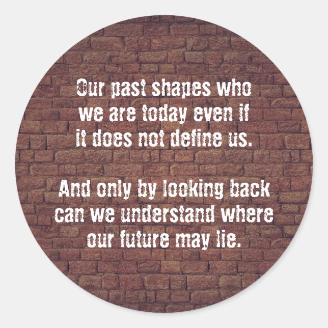 Adesivo Redondo Nossa última citação (Frente)