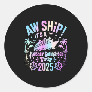Adesivo Redondo Nossa Viagem Mãe e Filha 2025 Combinando