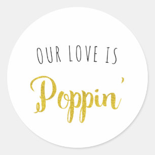 Adesivo Redondo Nosso amor é favor da pipoca de Poppin
