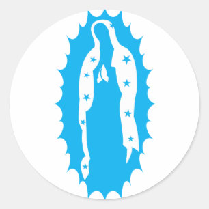 Adesivo Redondo Nosso Aqua moderno da senhora Guadalupe