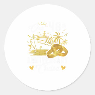Adesivo Redondo Nosso casal de férias no cruzeiro de ouro de anive