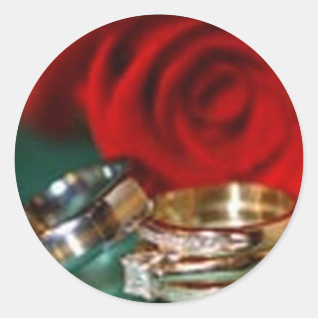 Adesivo Redondo Nosso Envelope de Casamento Encerra (Frente)