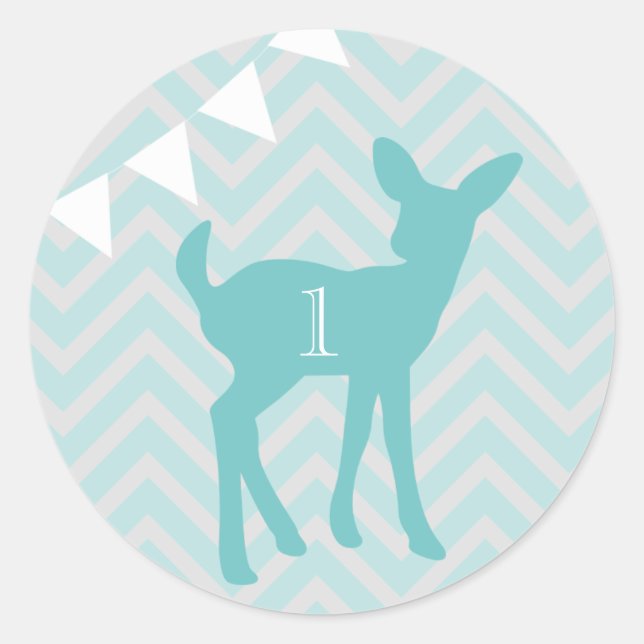 Adesivo Redondo Nosso Pequeno Buck Está Virando Um Pau (Frente)