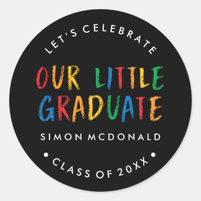 ADESIVO REDONDO NOSSO PEQUENO FORMANDO | FESTA DE FORMATURA (Frente)