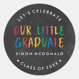 ADESIVO REDONDO NOSSO PEQUENO GRADUADO | FESTA DE FORMATURA NO QUA