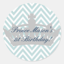 Adesivo Redondo Nosso Pequeno Príncipe está virando um Vinheta de 